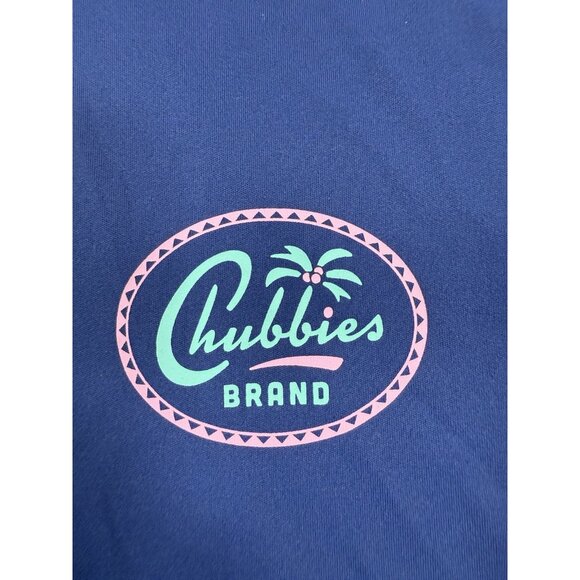 Chubbies Mens Sun Hoodie Size Medium Navy Graphic Pullover UPF Lightweight - Picture 8 of 12